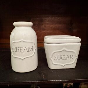 Threshold White Ceramic Cream and Sugar Set